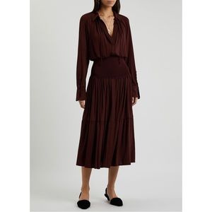 A.L.C. Conrad brown stretch-jersey midi dress